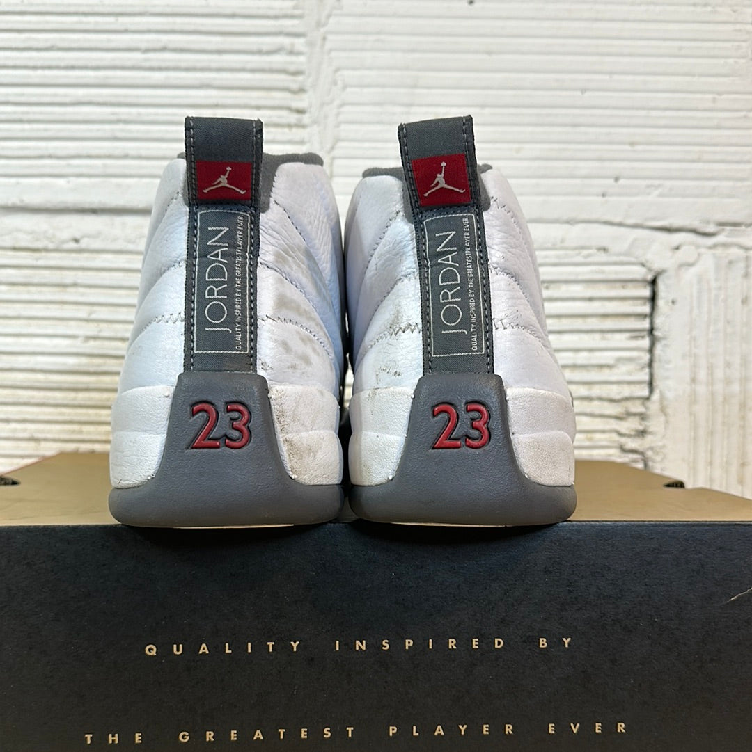 Air Jordan 12 White Dark Grey Sz 11.5