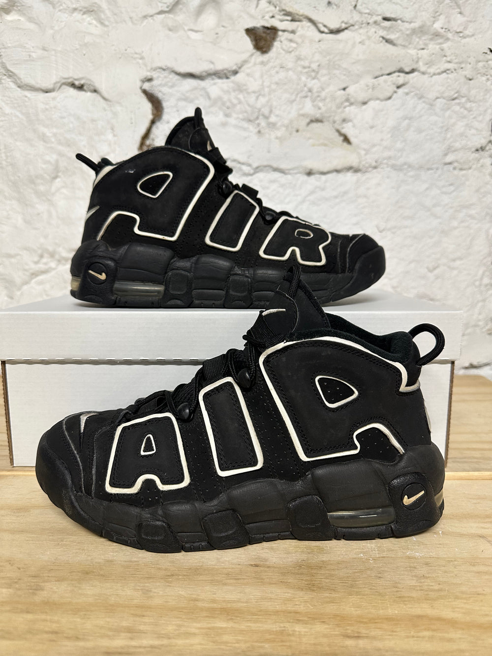 Nike Air Uptempo Black White Sz 6.5Y