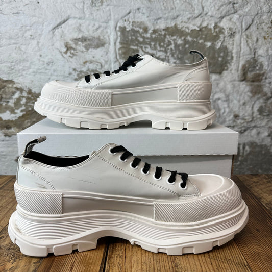 Alexander McQueen Low Black Spellout White Tread Boot Sz 11 (44)