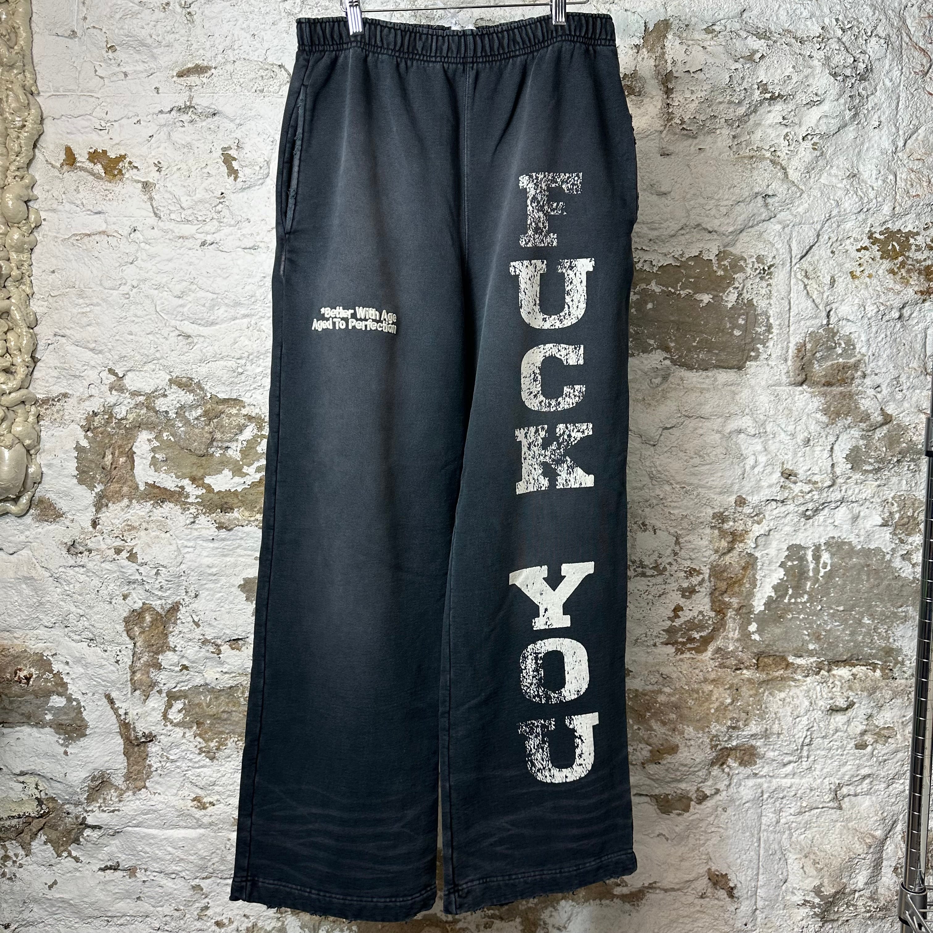 Better With Age F*** You Sweatpants Black Sz XL