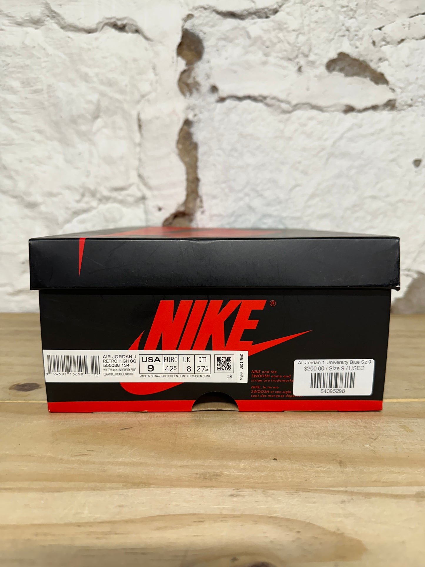 Air Jordan 1 High University Blue Sz 9