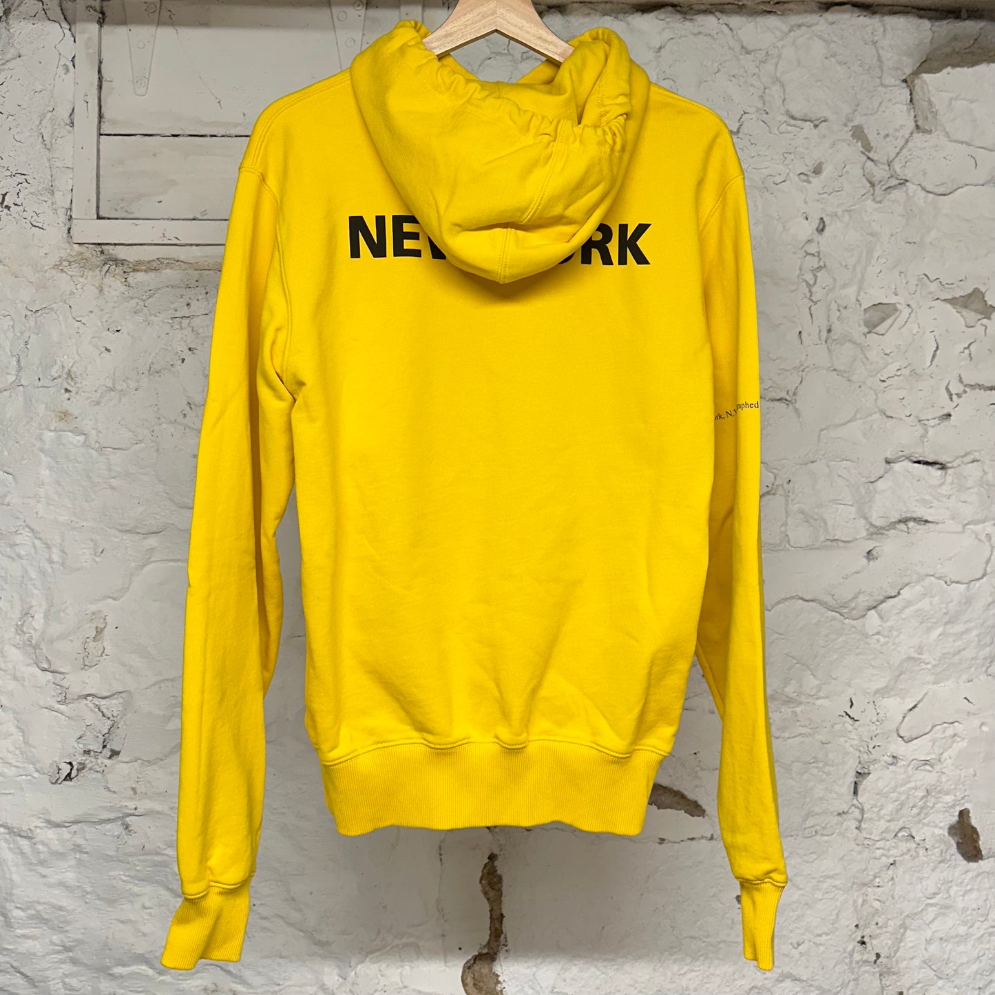 Helmut Lang Yellow NYC Hoodie Sz XS
