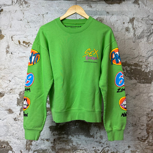 Chrome Hearts Matty Boy Sex Records Crewneck Green Sz M