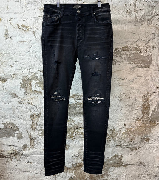 Amiri MX1 Boucle Black Denim Jeans