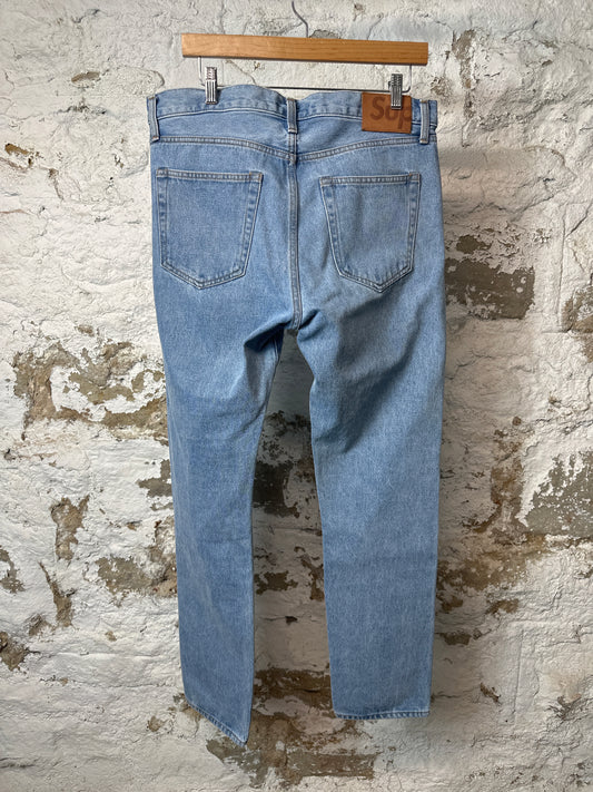 Supreme Slim Plain Blue Denim Jeans Sz 32