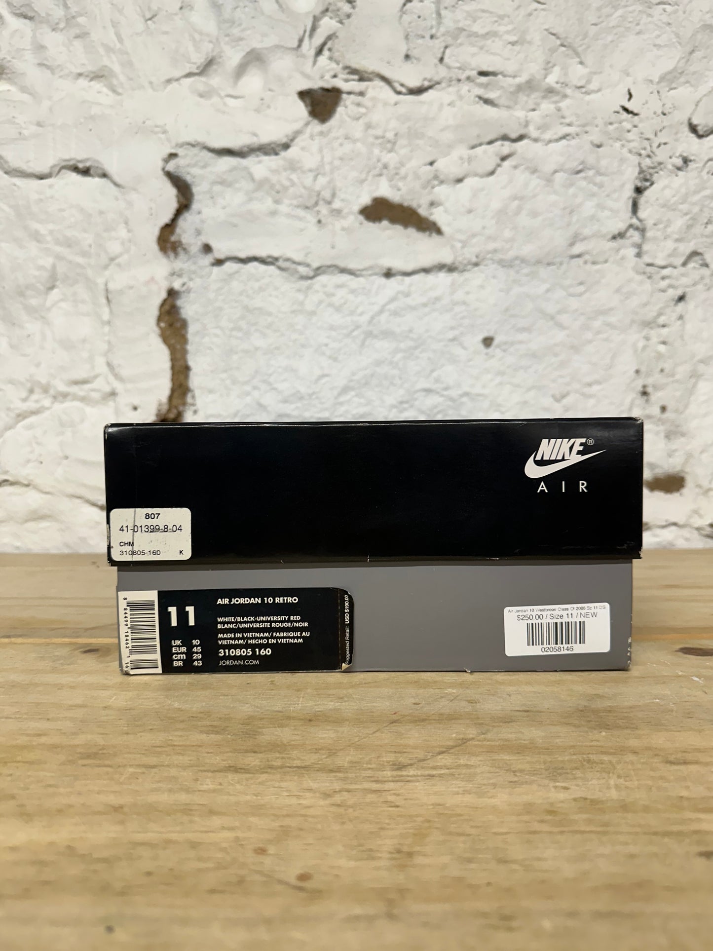 Air Jordan 10 Westbrook Class Of 2006 Sz 11 DS