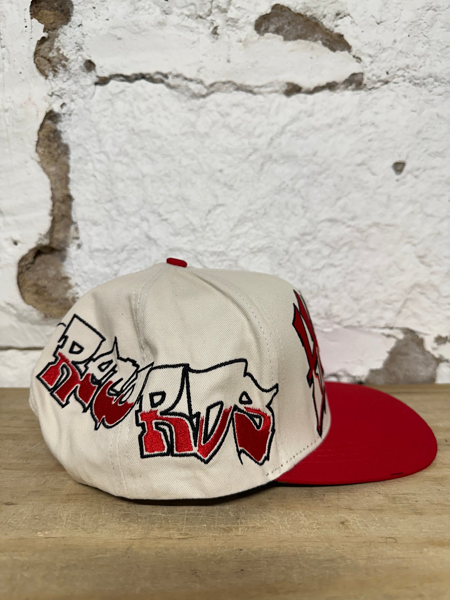 Hellstar Records Cream Red Snapback Hat DS