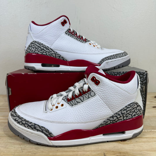 Air Jordan 3 Cardinal Red Sz 9