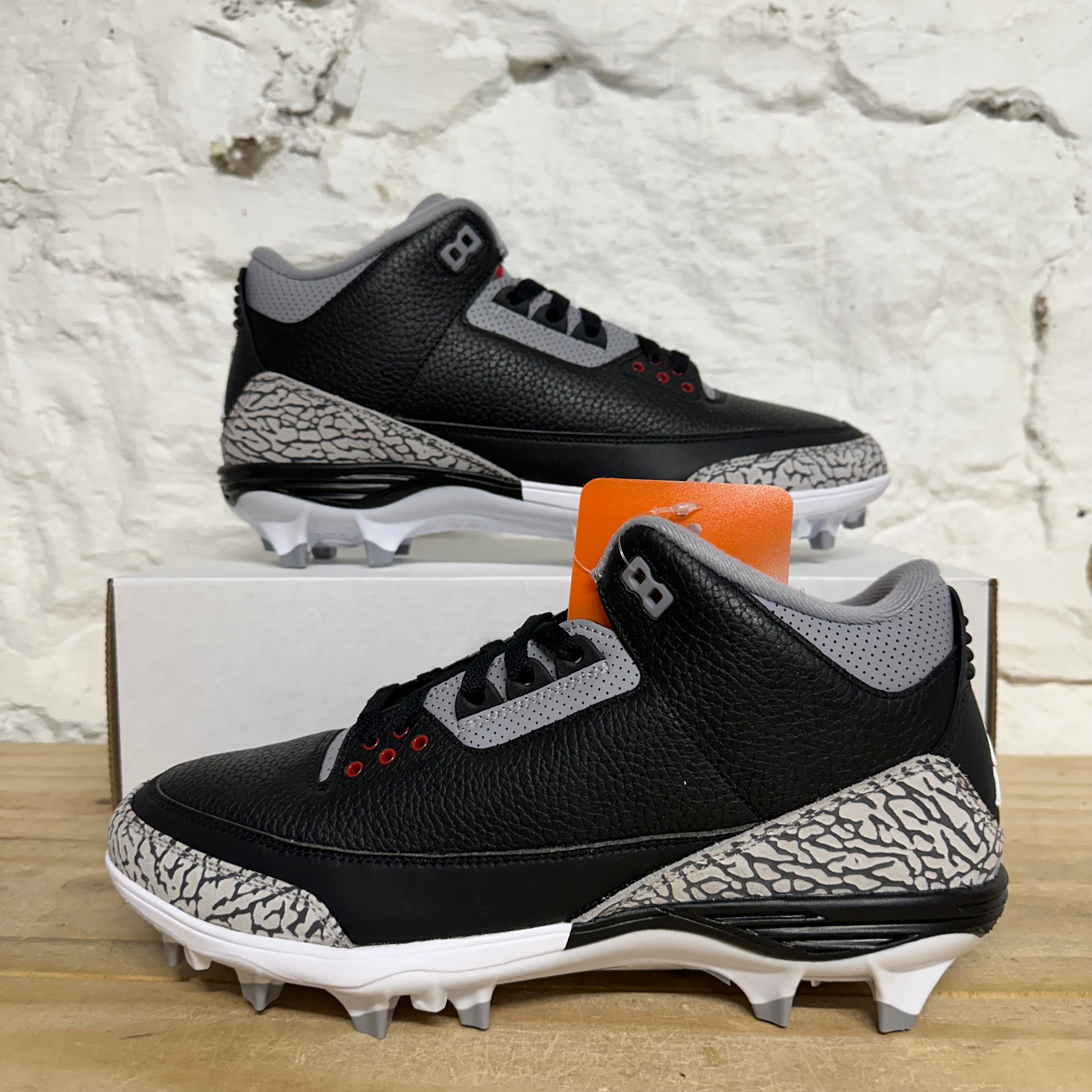 Air Jordan 3 Mid Cleat Black Cement Sz 10.5 DS