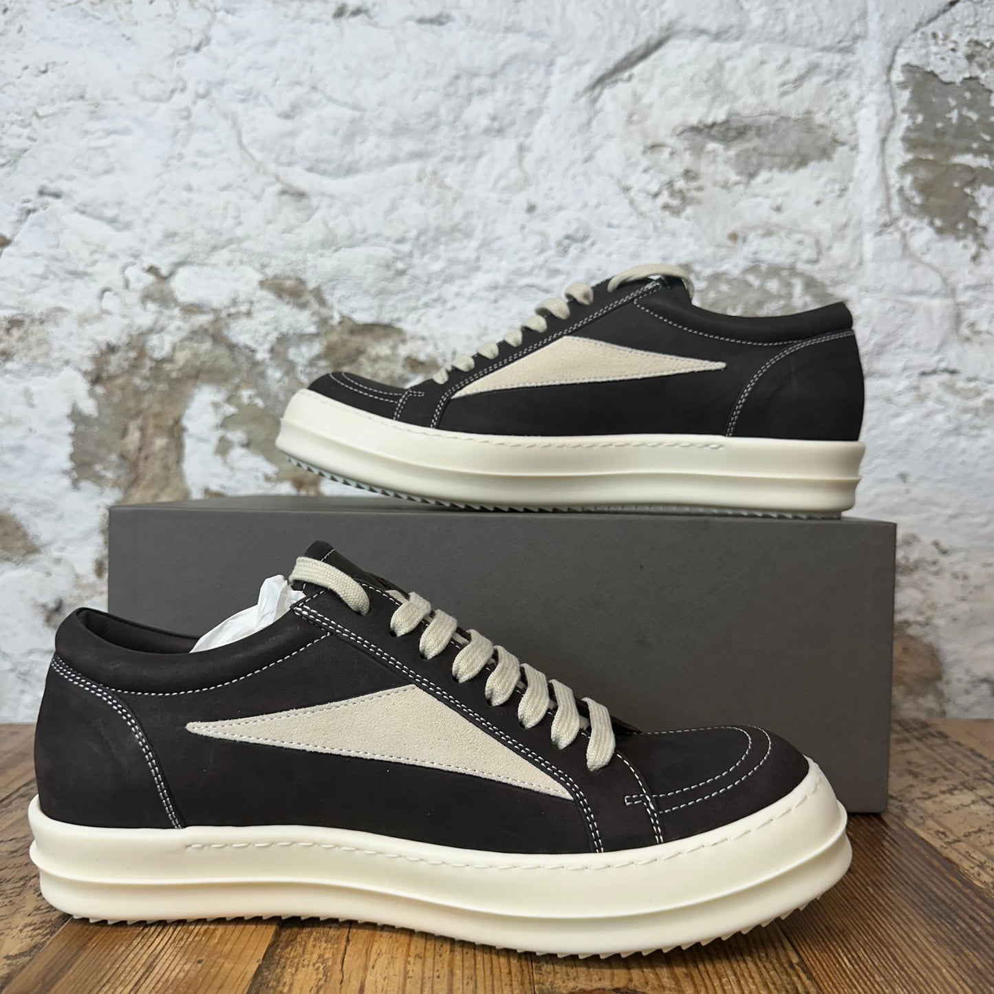 Rick Owens Vintage Brown Milk Sneaker Sz 8 (41) DS