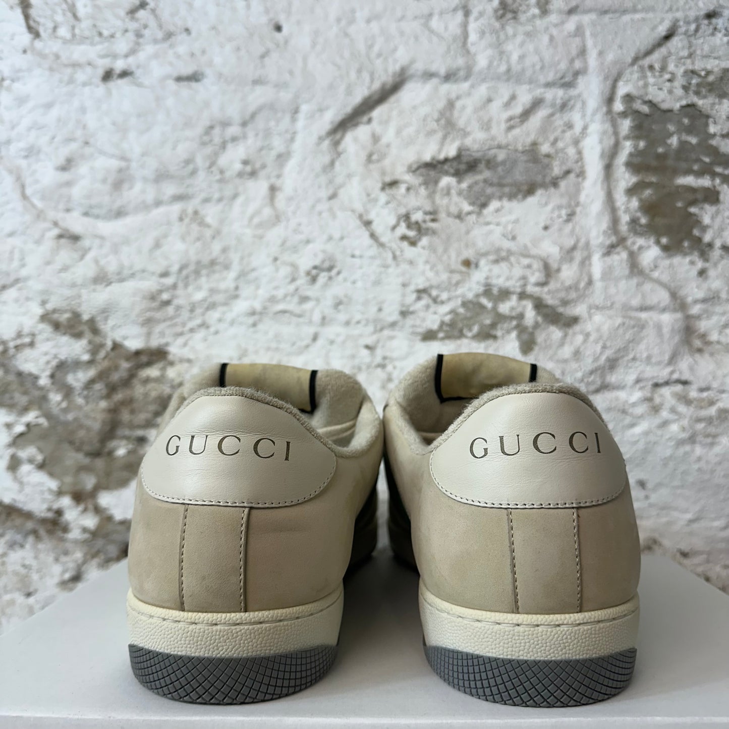 Gucci Screener Tan Cream Sneaker Sz 13 No Box