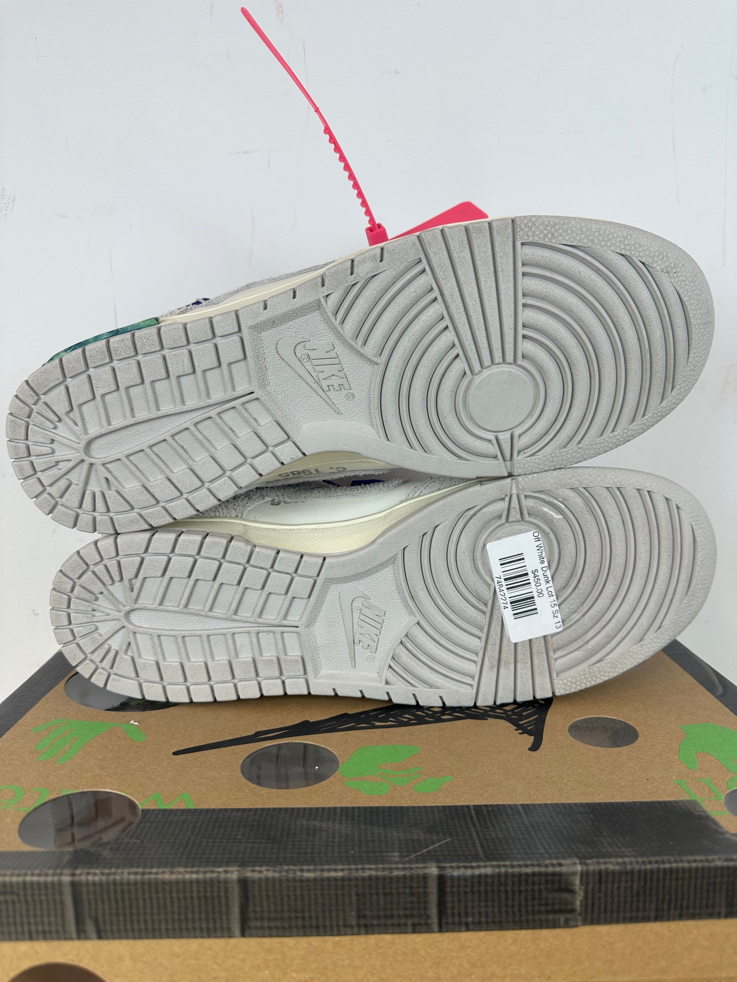 Nike Dunk Low Off-White Lot 15 Sz 13