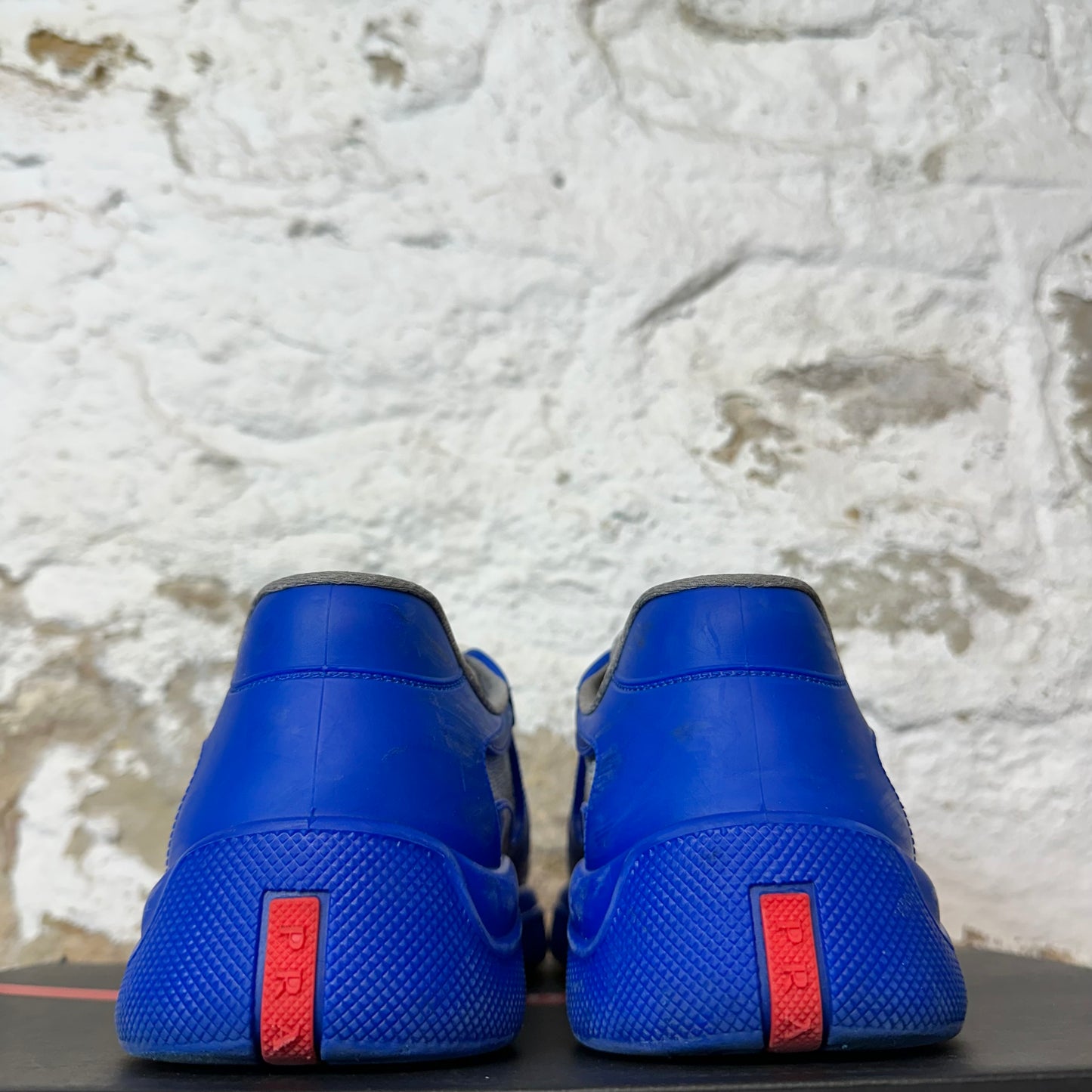 Prada Americas Cup Blue Rubber Sneaker Sz 8 (41)