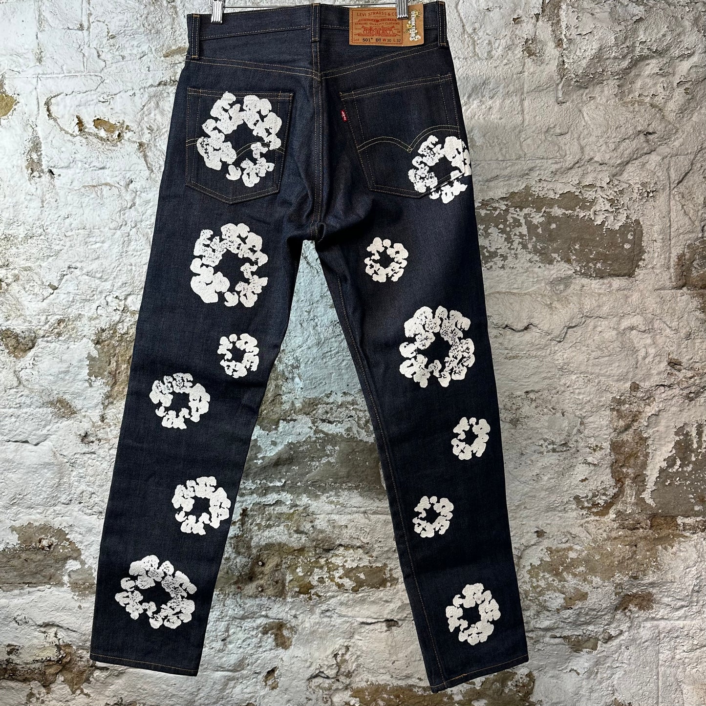 Denim Tears White CW Dark Blue Selvedge Denim Jeans Sz 30