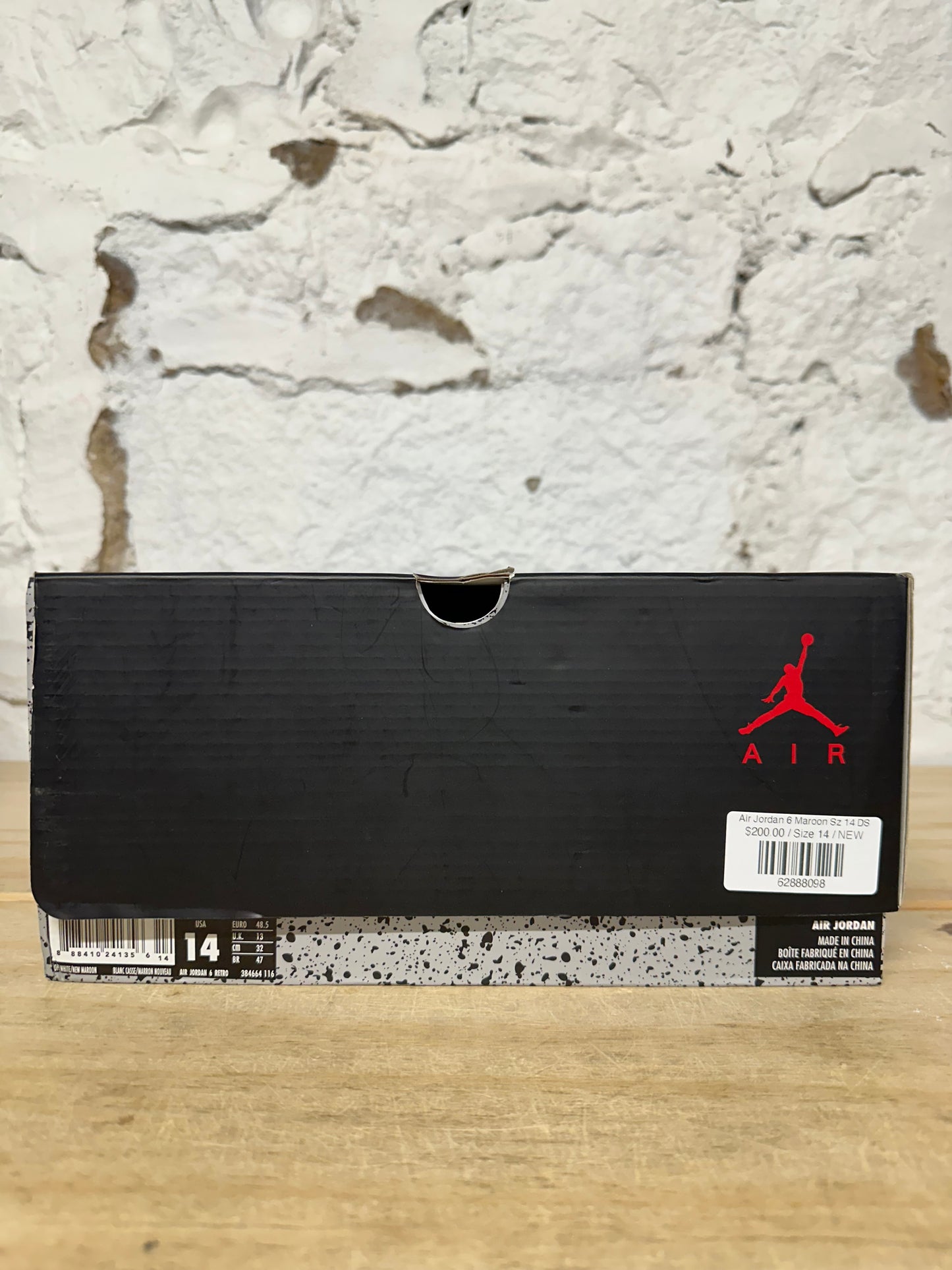 Air Jordan 6 Maroon Sz 14 DS