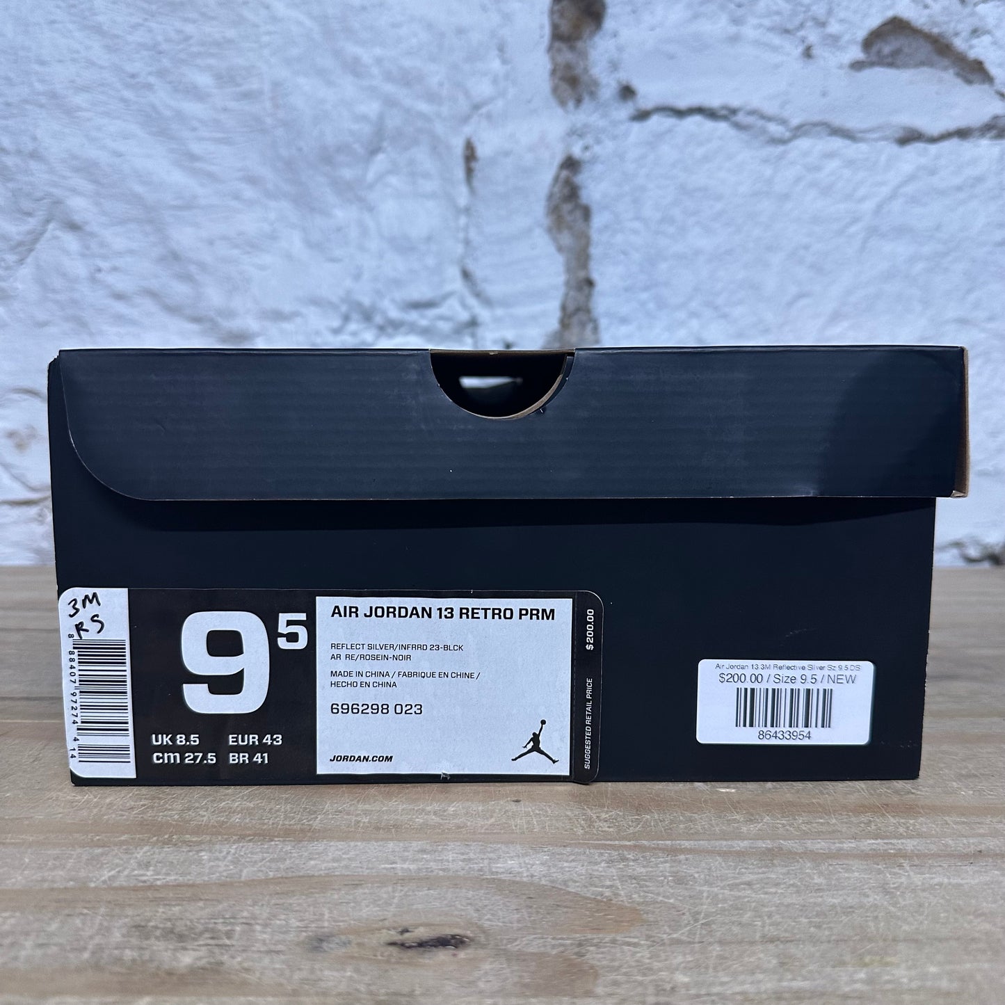Air Jordan 13 3M Reflective Silver Sz 9.5 DS