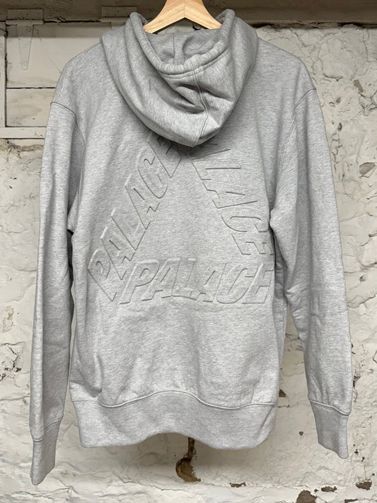 Palace Triangle Grey Hoodie Sz M