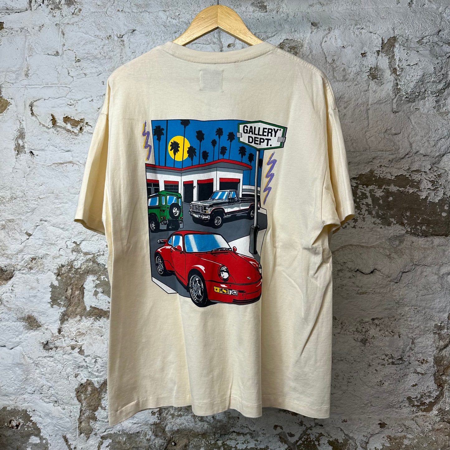 Gallery Dept Drivethrough T-shirt Cream Sz L