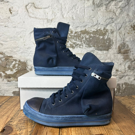 Rick Owens High Indigo Sneaker Sz 8.5 (41.5)