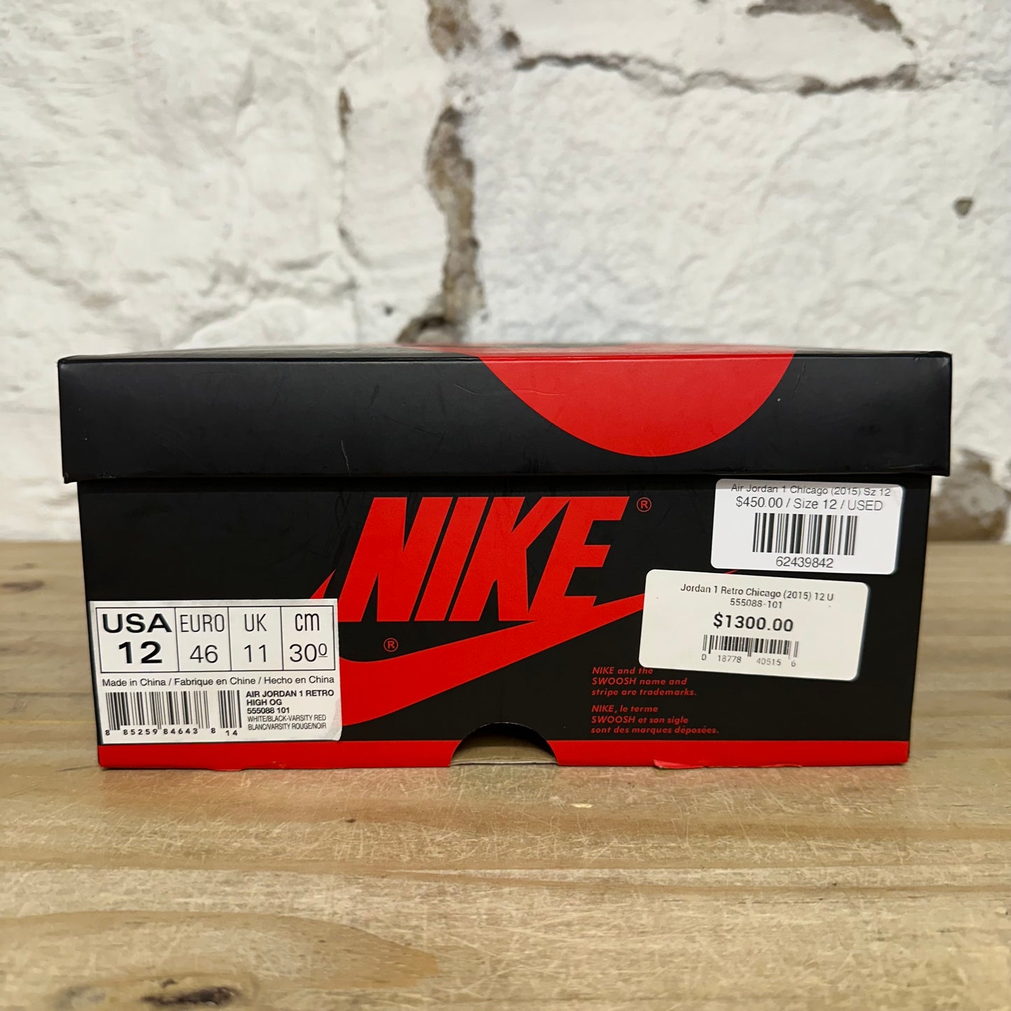 Air Jordan 1 High Chicago (2015) Sz 12