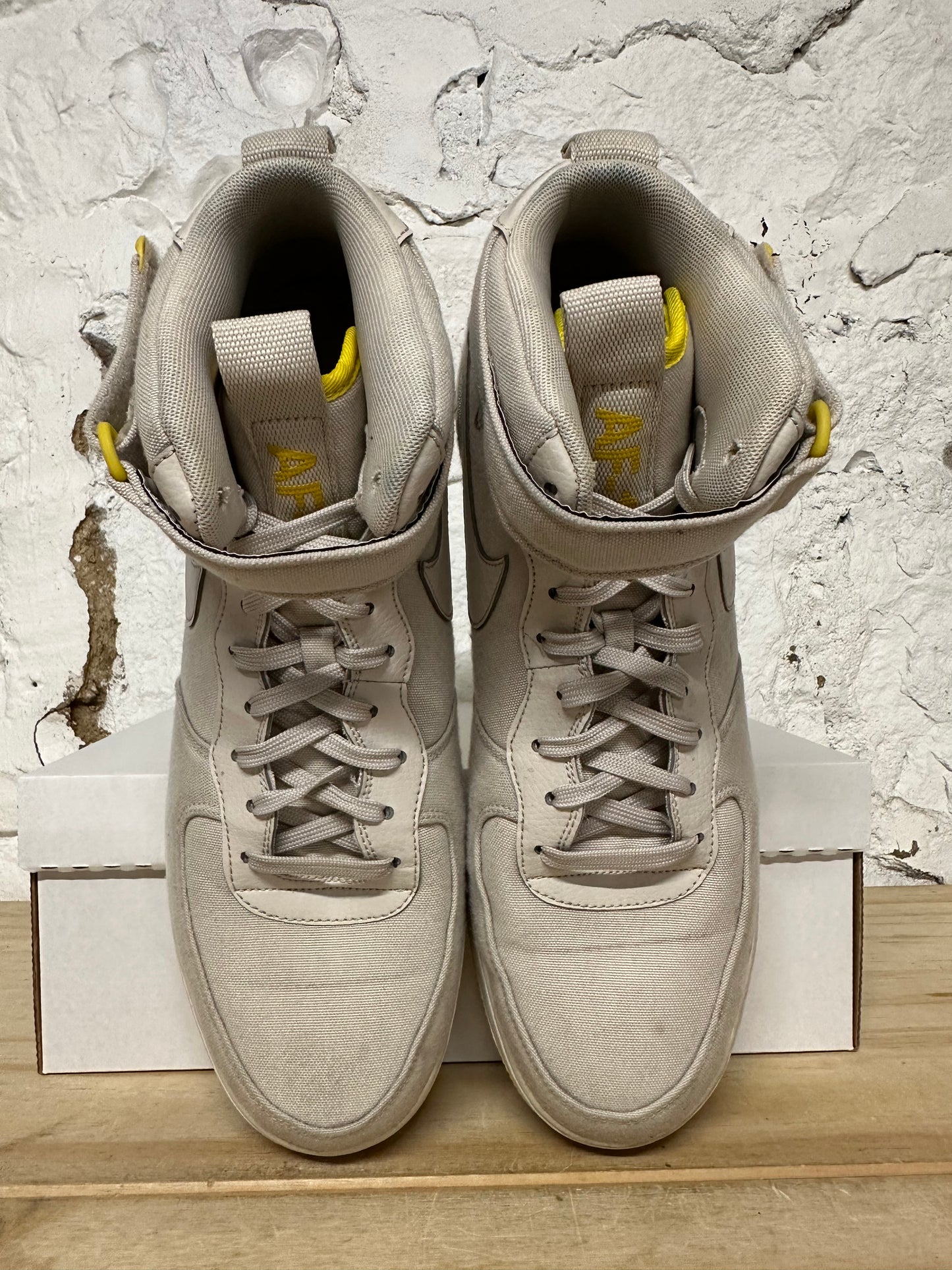 Nike Air Force 1 Mid Canvas Desert Sand Sz 14