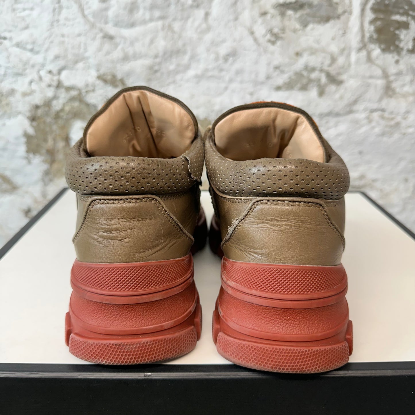 Gucci Flashtrek Brown Maroon Boot Sneaker Sz 7