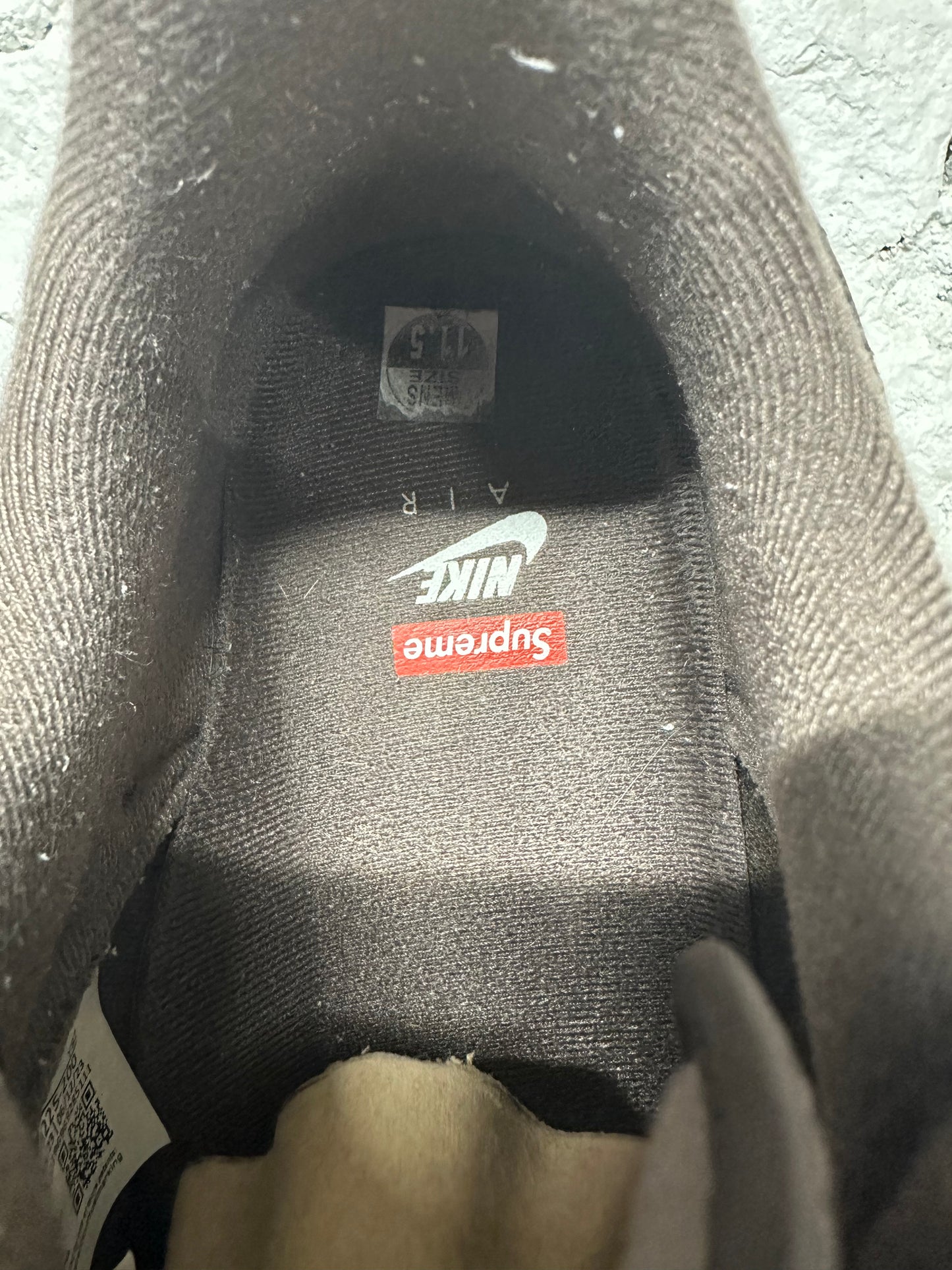 Nike Air Force 1 Low Supreme Baroque Brown Sz 11.5