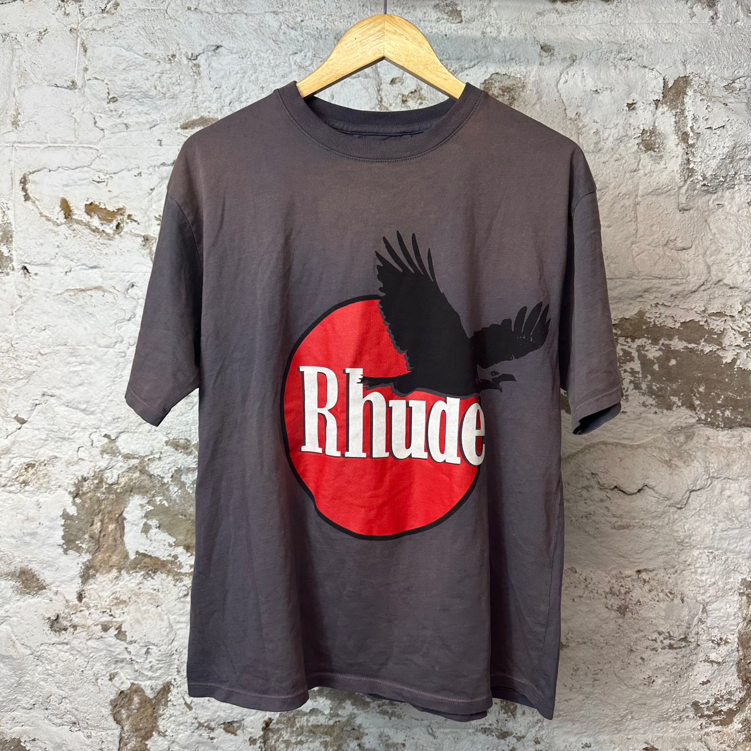 Rhude Eagle Logo T-shirt Brown Grey Sz S