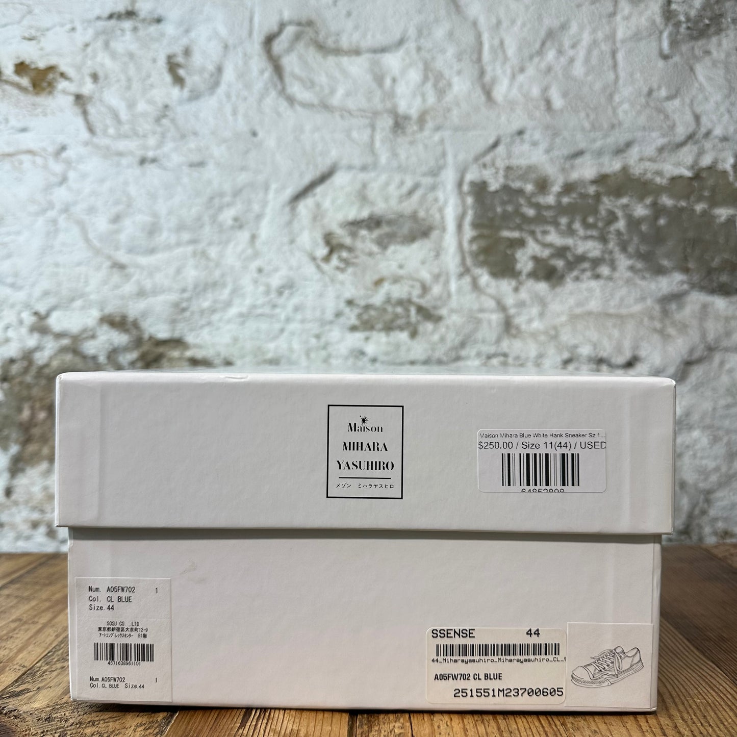 Maison Mihara Blue White Hank Sneaker Sz 11 (44)