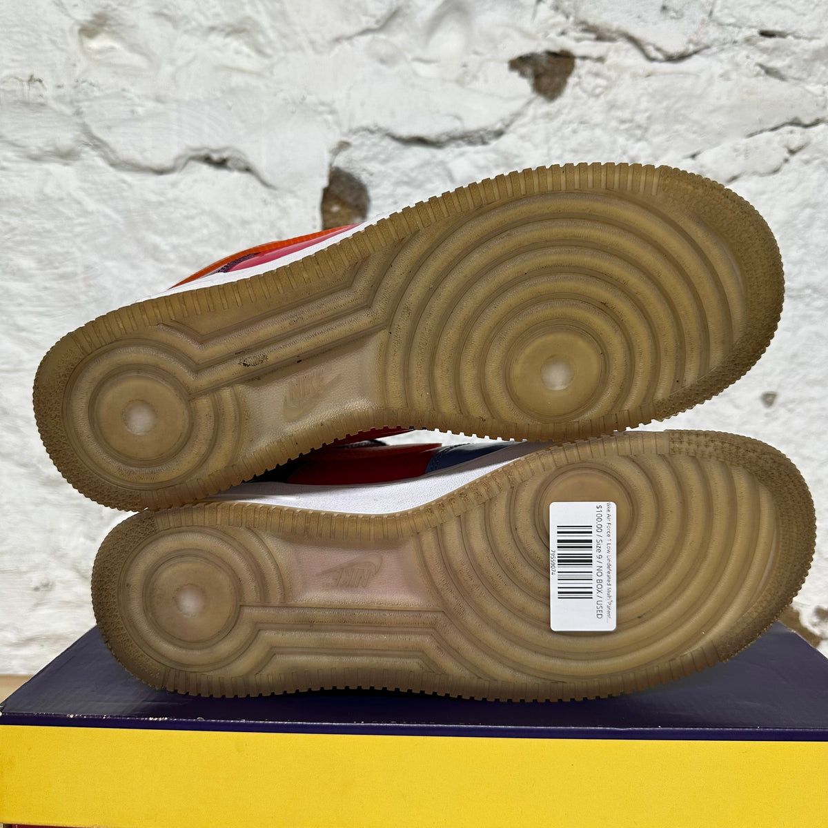 Nike Air Force 1 Low Undefeated Multi Patent Total Orange Sz 9