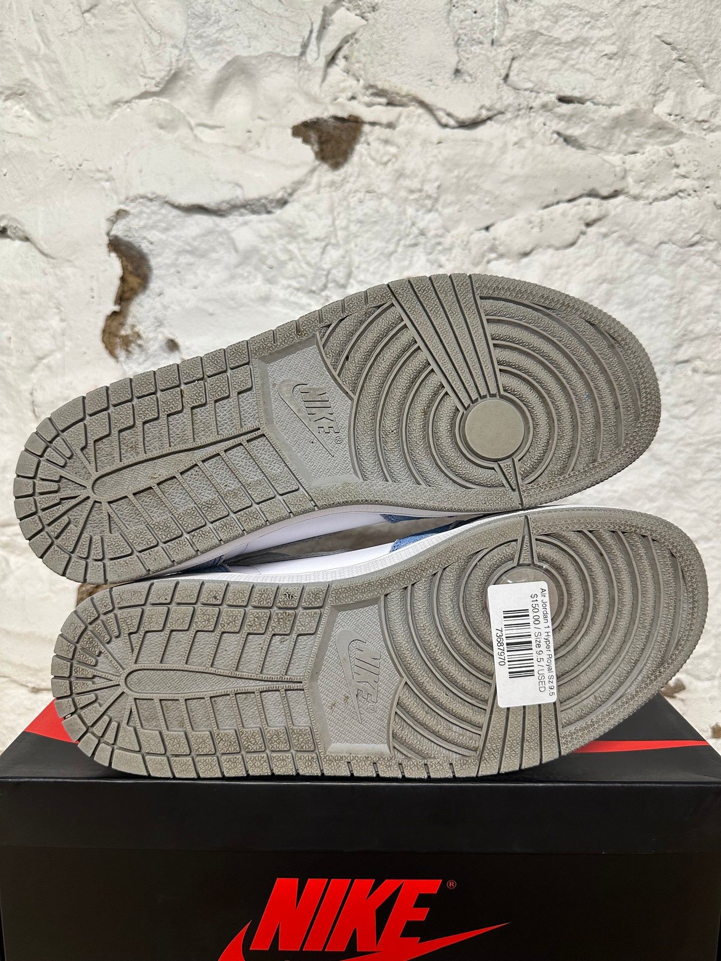 Air Jordan 1 High Hyper Royal Smoke Grey Sz 9.5