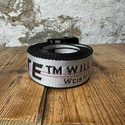 Off-White Black Silver Industrial Belt