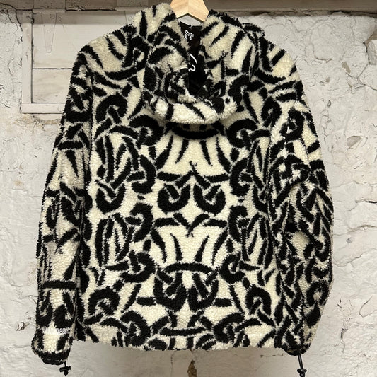 Supreme Reversible Celtic Knot Fleece Jacket Sz S
