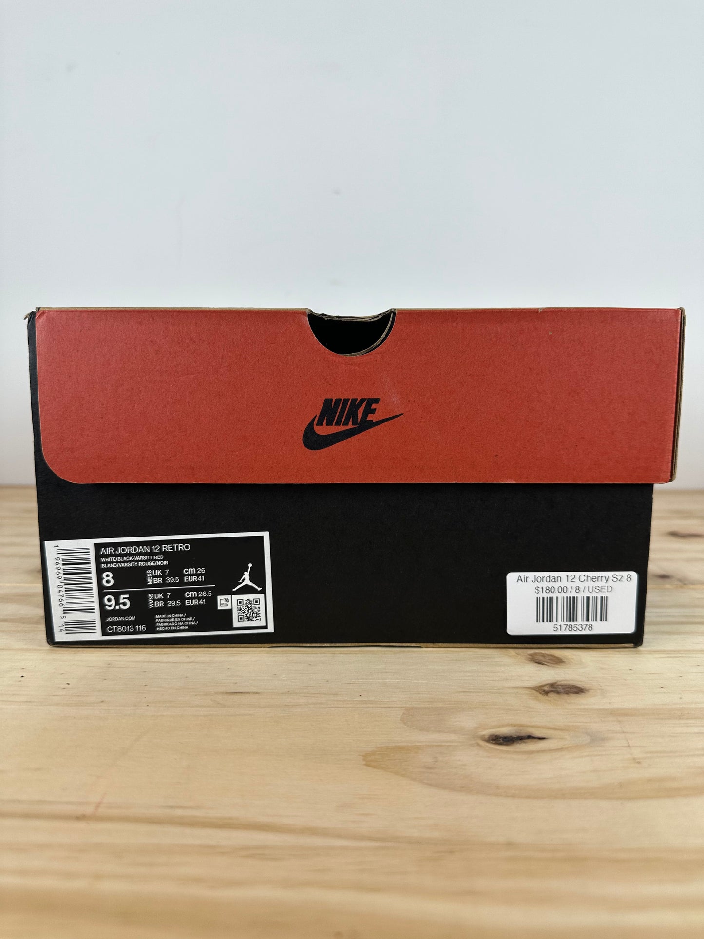 Air Jordan 12 Cherry Sz 8