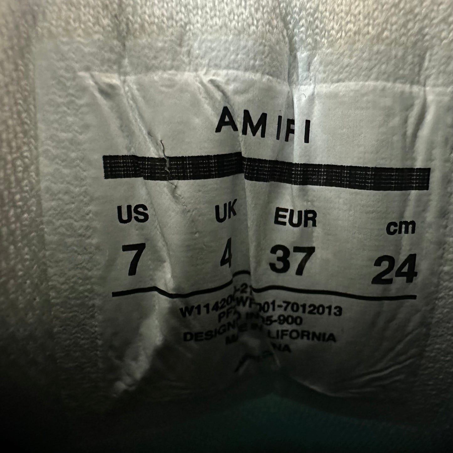 Amiri Black Skeleton Brown White Black Sneaker Sz 5 (37)