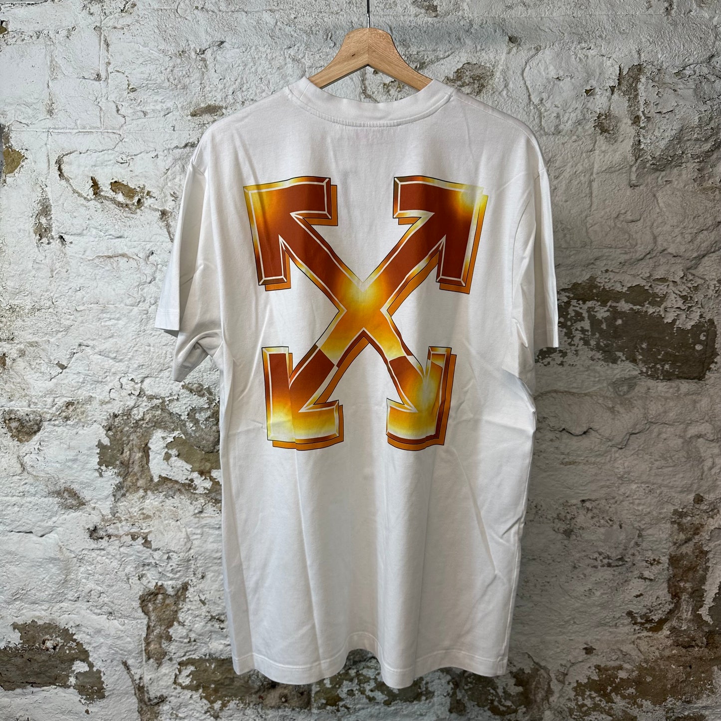 Off-White Gold Spell T-shirt White Sz XS