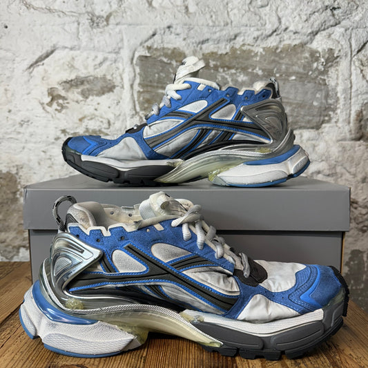Balenciaga Runner Blue White Grey Worn Out Sneaker Sz 12 (45)