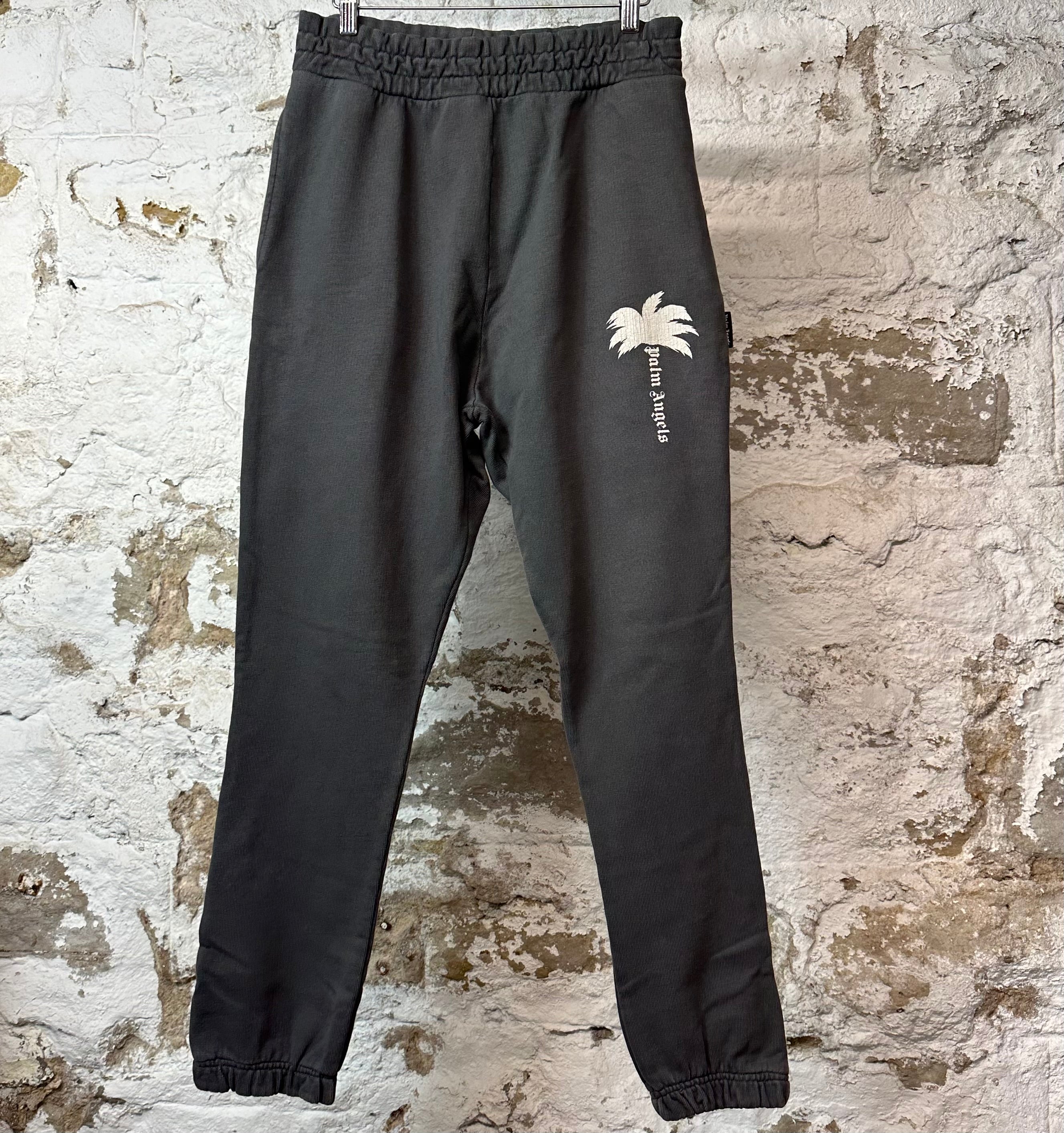 Palm Angels Palm Logo Grey Sweatpants Sz S
