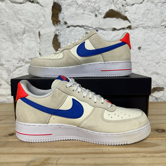 Nike Air Force 1 Low LV8 Coconut Milk Hyper Royal Sz 9