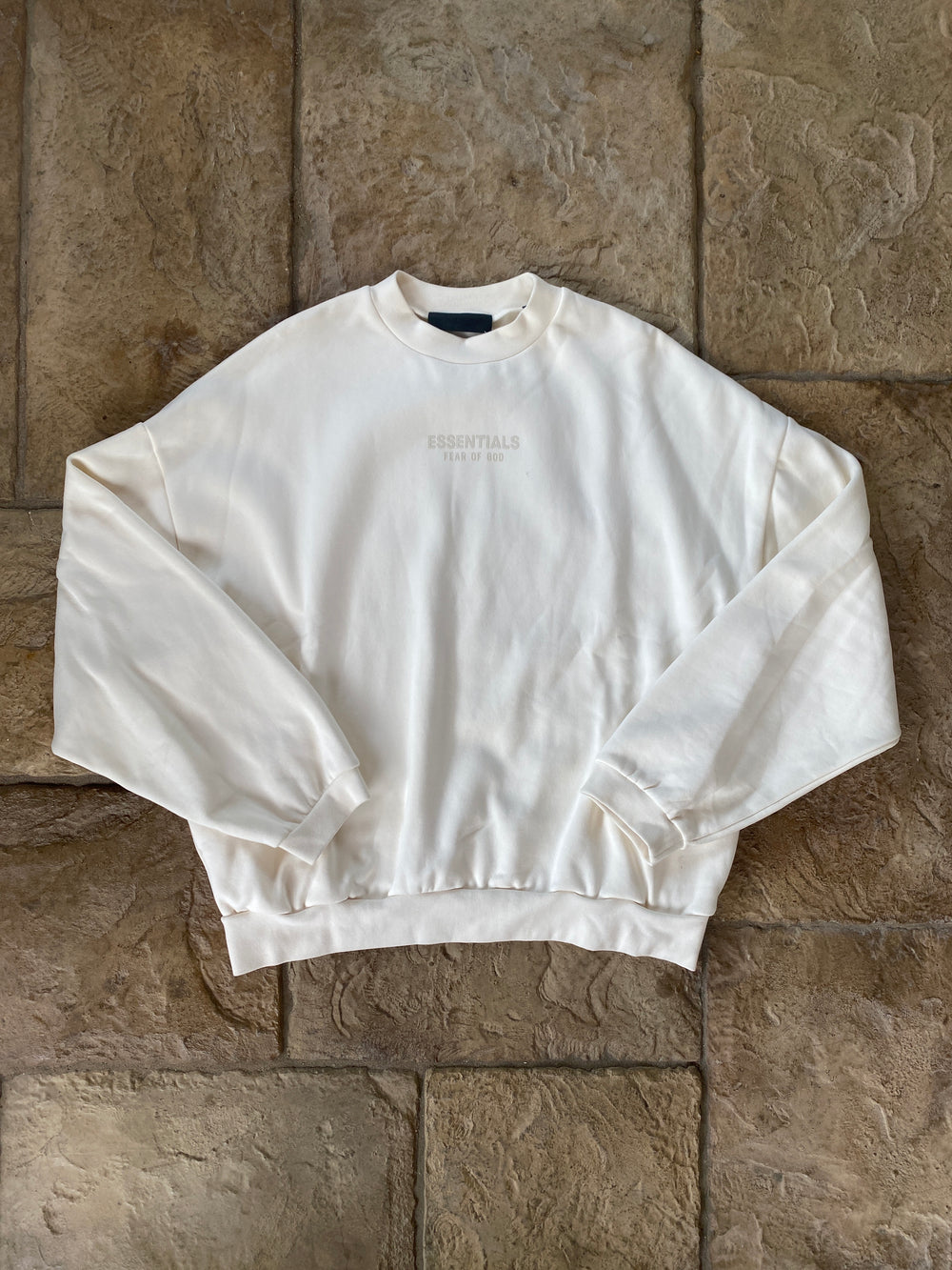 Fear of God Essentials White Crewneck Sz L