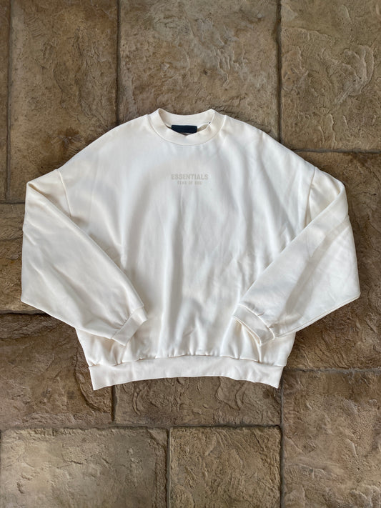 Fear of God Essentials White Crewneck Sz L