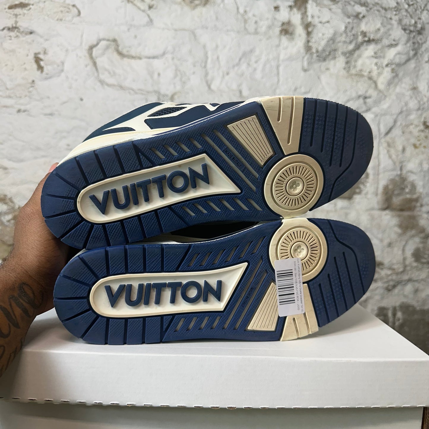 Louis Vuitton Navy White Skate Sneaker Sz 10 (8.5LV)