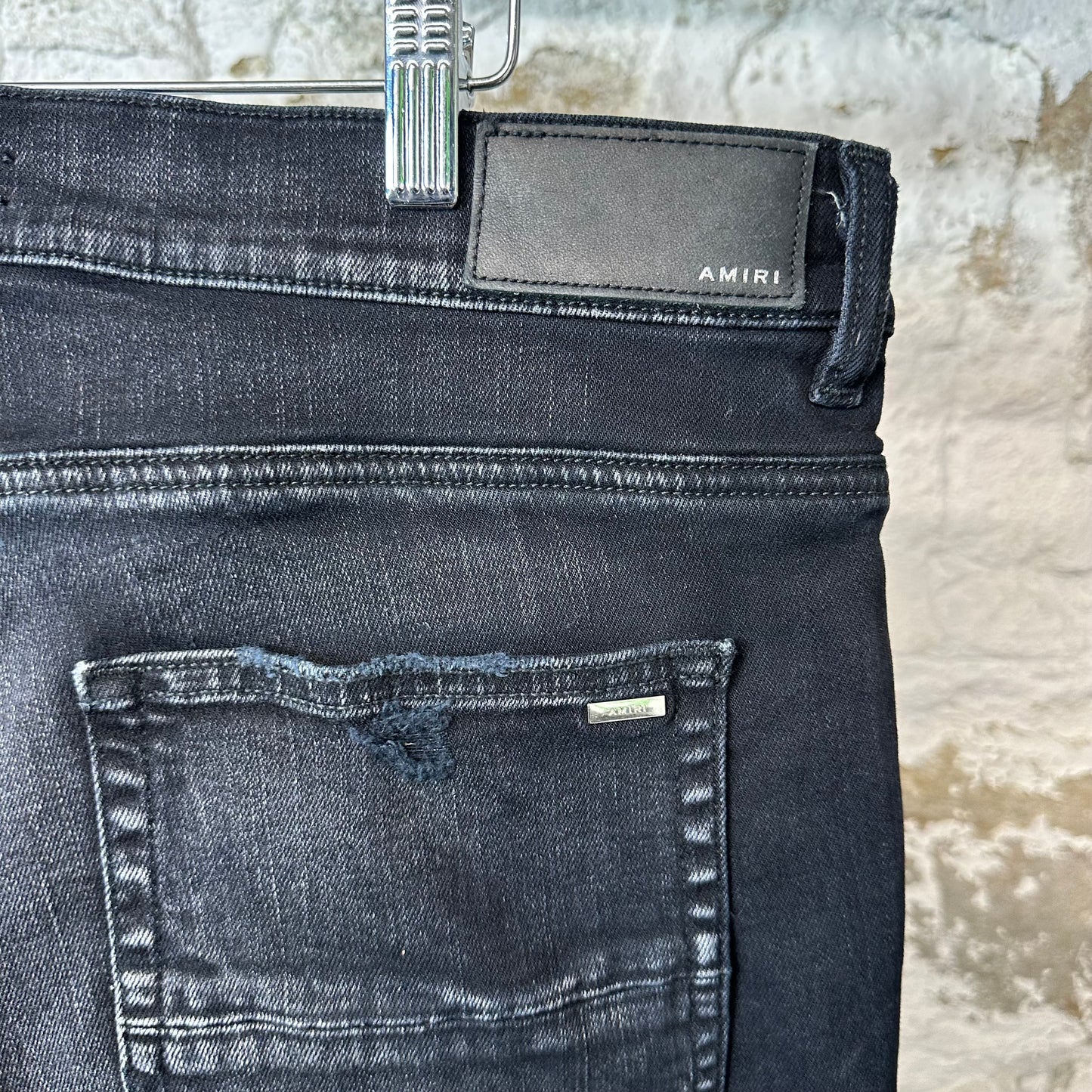 Amiri MX1 Mutlicolor Black Paisley Black Denim Jeans Sz 38