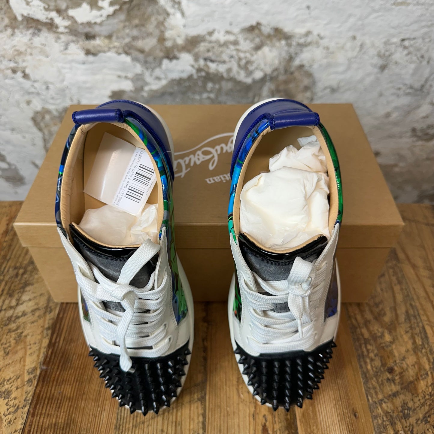 Christian Louboutin Grafitti Spike Sneaker Sz 7.5 (40.5)