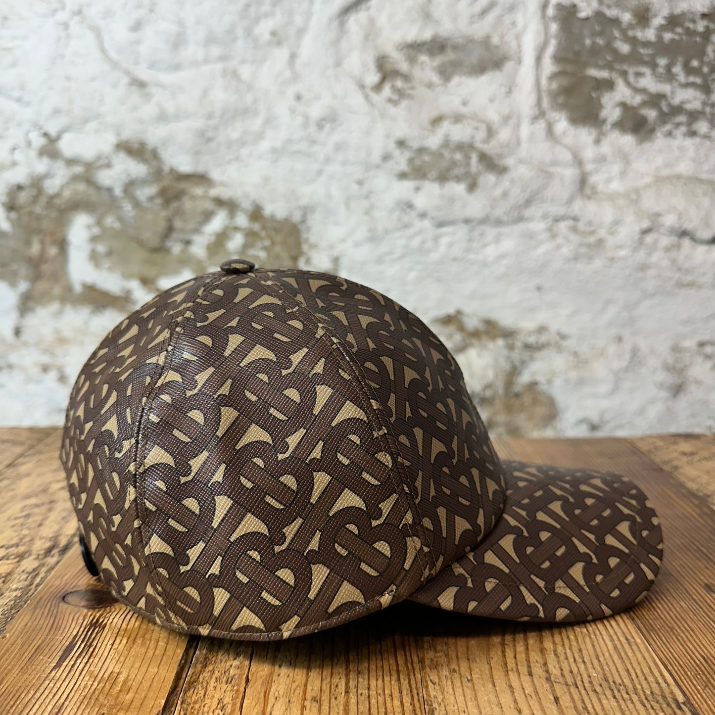 Burberry Brown TB AOP Logo Hat Sz L