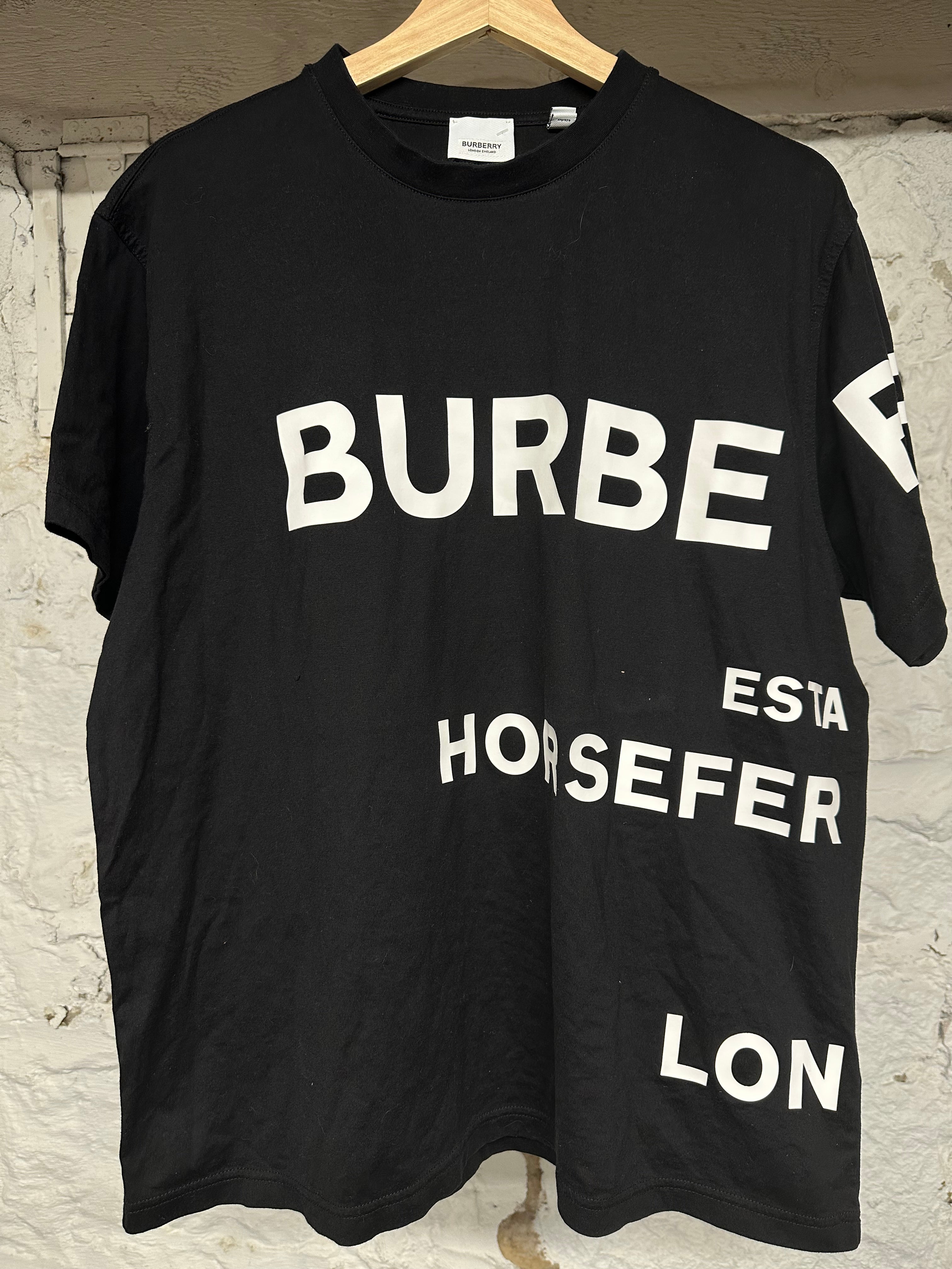Burberry London Black T-Shirt Sz M