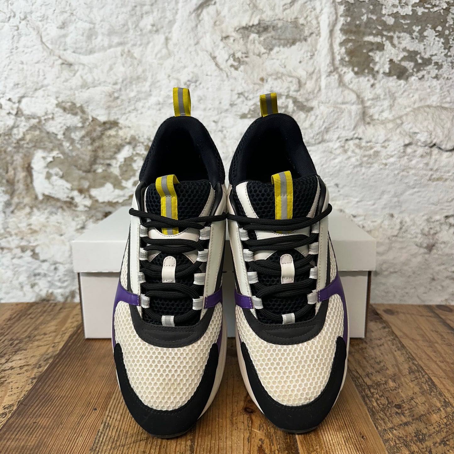 Dior B22 Black White Purple Sneaker Sz 11 (44) No Box