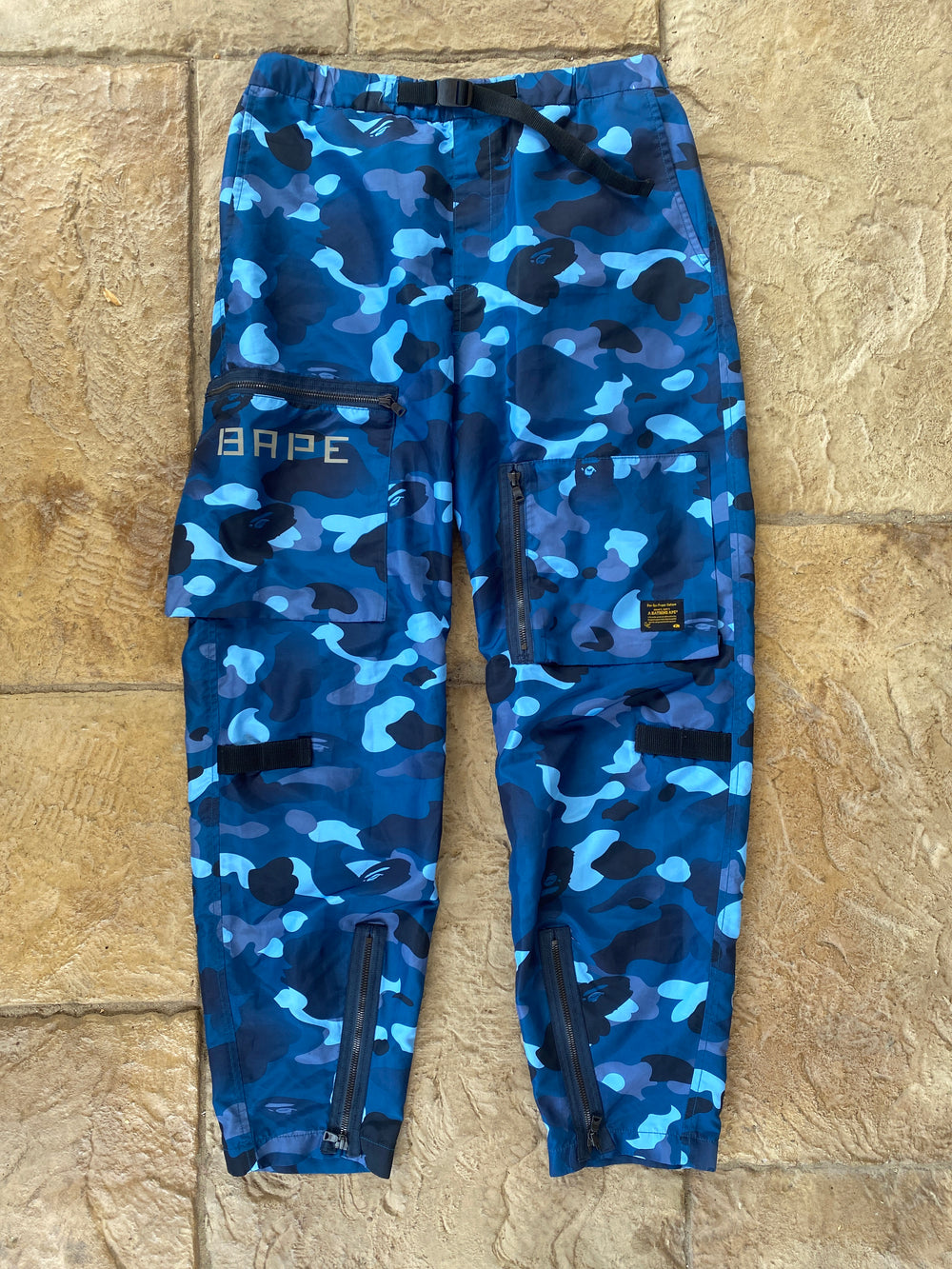 Bape Blue Camo Flight Pants Sz L