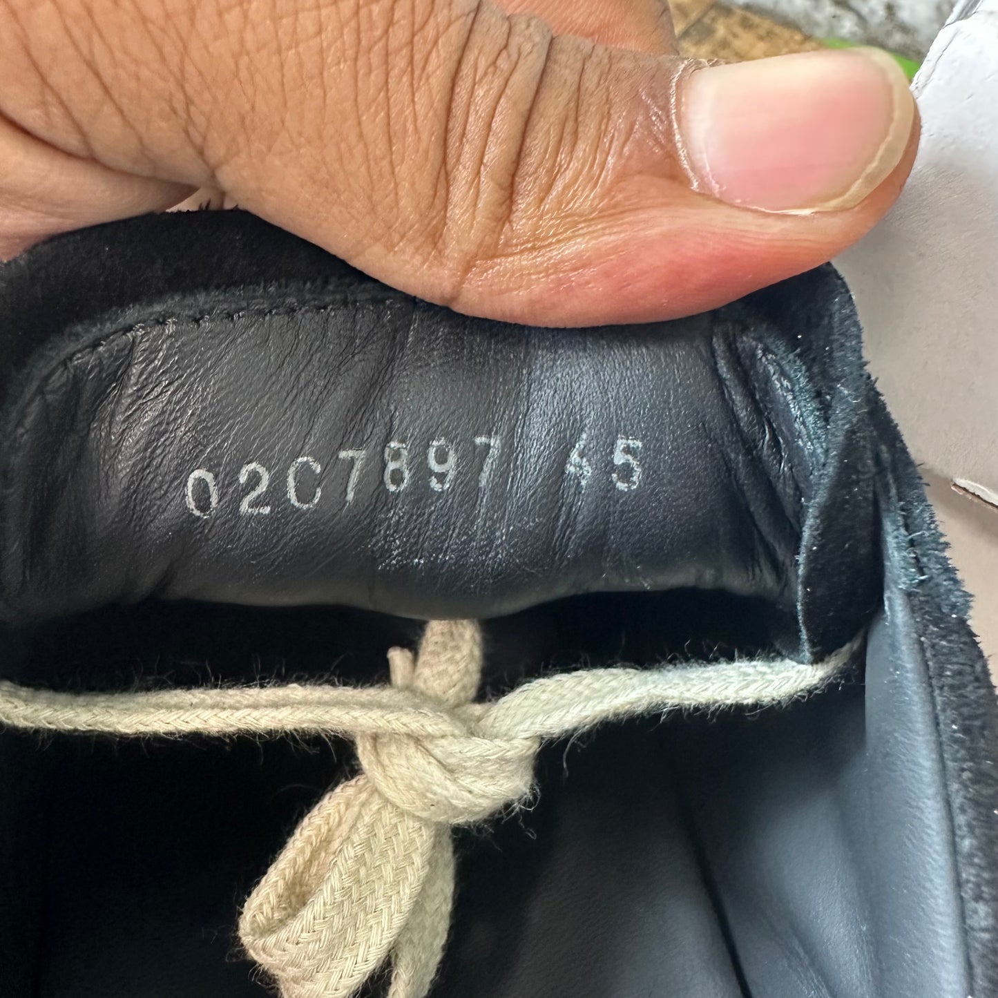 Rick Owens Vintage Luxor Black Milk Sneaker Sz 12 (45)