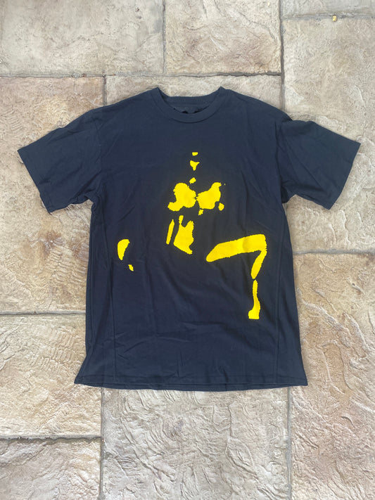 Vlone Nude Girl T-shirt Yellow Black Sz S DS